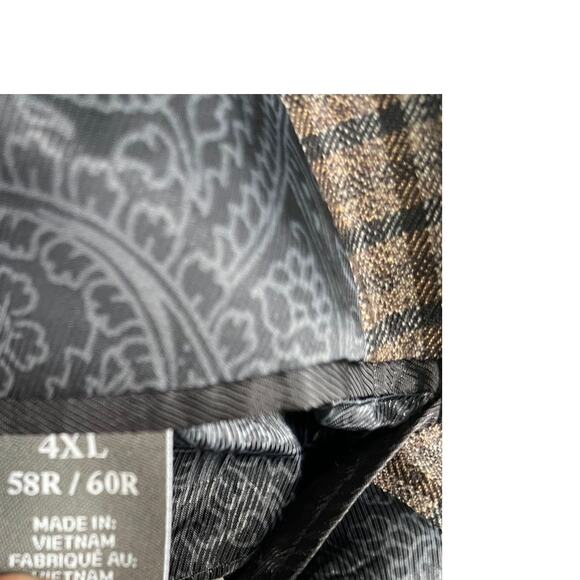 Men's Brown Plaid Oak Hill Sport Coat Blazer Size 4XL 58R/60R excellent - Picture 3 of 12